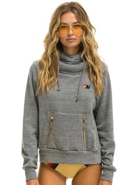 Aviator Nation Ninja Hoodie Gray Like New